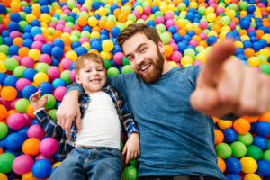 Divorced dad celebrating Father's Day with son
