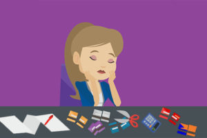 Woman reviewing finances after divorce